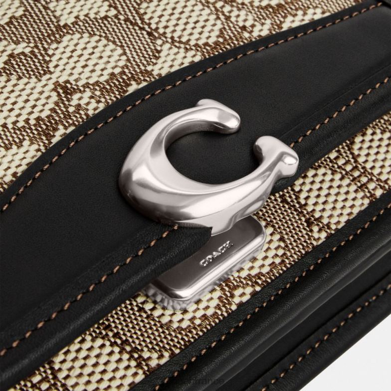 Coach femmes sac ceinture bandit en jacquard signature gauche/cacao noir HHR6J11
