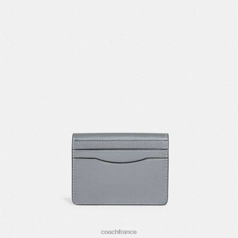 Coach femmes étui à cartes de bandit gauche/gris bleu HHR6J4