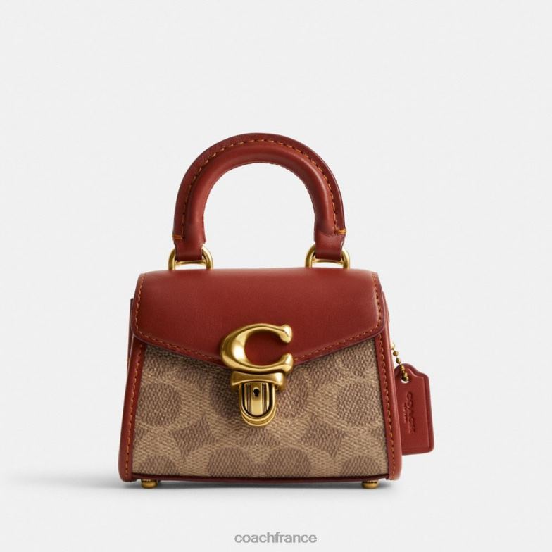 Coach femmes poignée supérieure Sammy en toile exclusive b4/bronze rouille HHR6J210