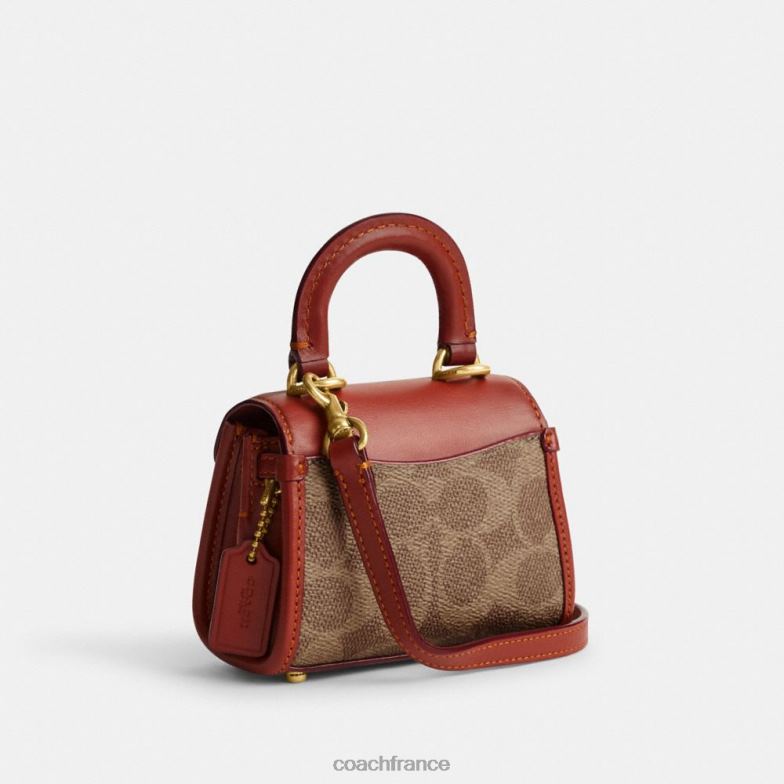 Coach femmes poignée supérieure Sammy en toile exclusive b4/bronze rouille HHR6J210