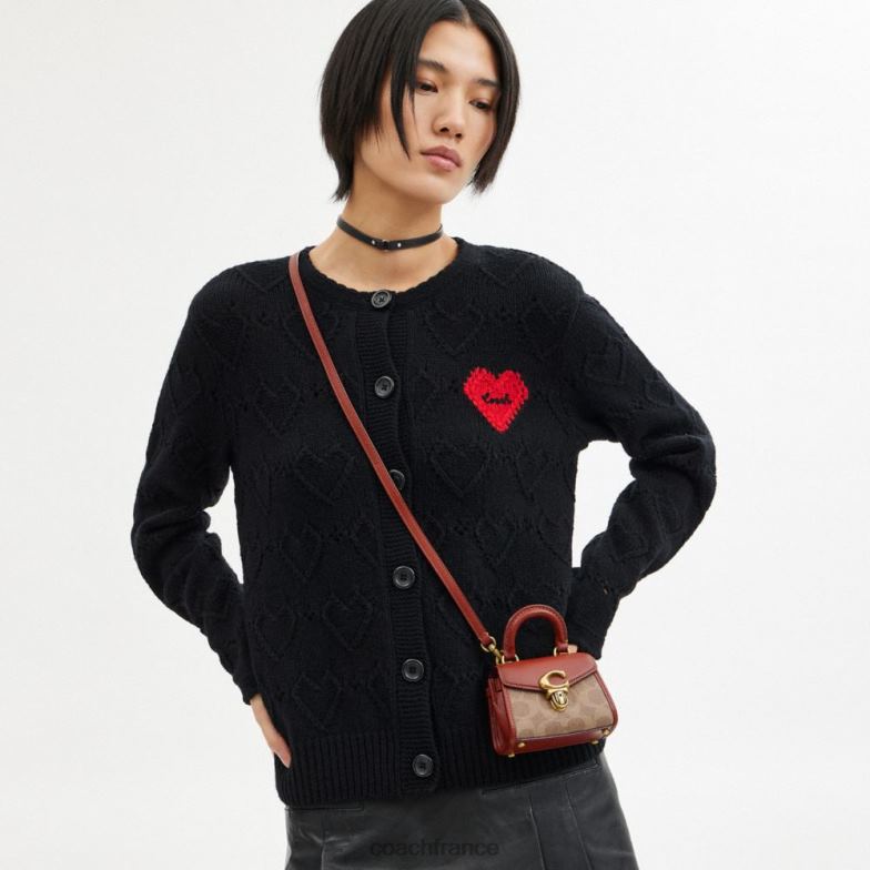 Coach femmes poignée supérieure Sammy en toile exclusive b4/bronze rouille HHR6J210