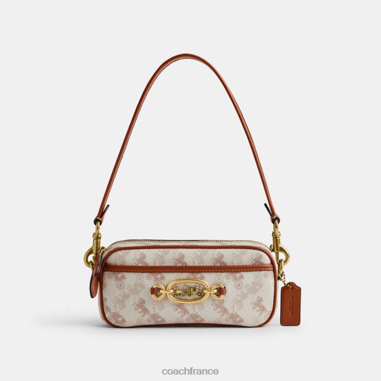 Coach femmes sac à bandoulière avery avec imprimé cheval et calèche b4/craie ambre bruni HHR6J213