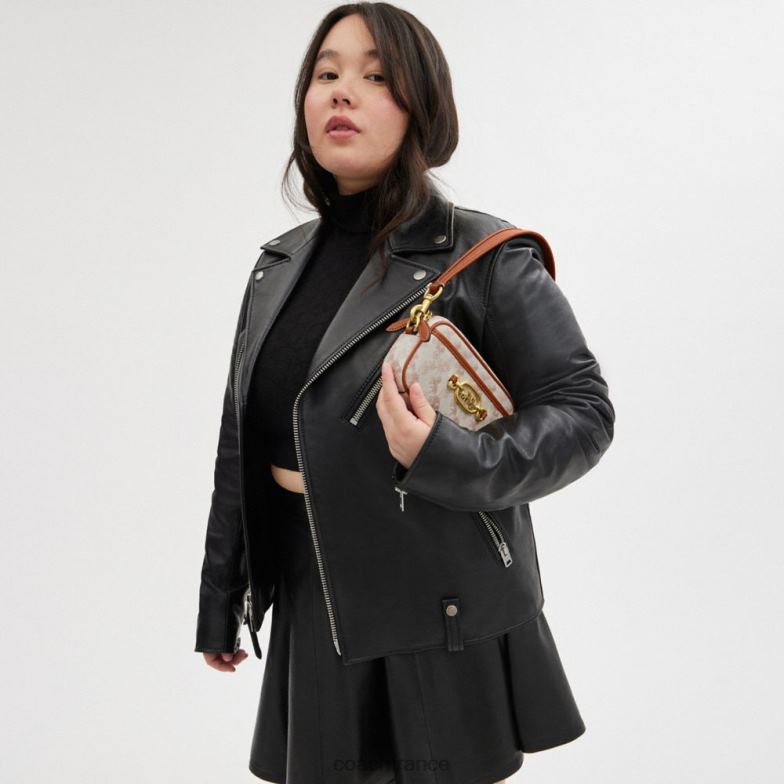 Coach femmes sac à bandoulière avery avec imprimé cheval et calèche b4/craie ambre bruni HHR6J213
