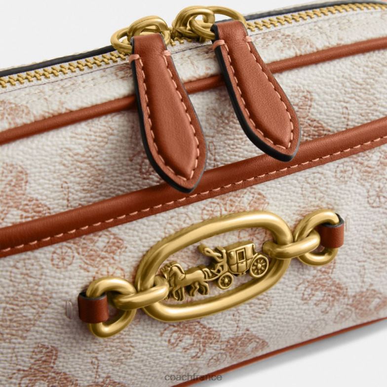 Coach femmes sac à bandoulière avery avec imprimé cheval et calèche b4/craie ambre bruni HHR6J213