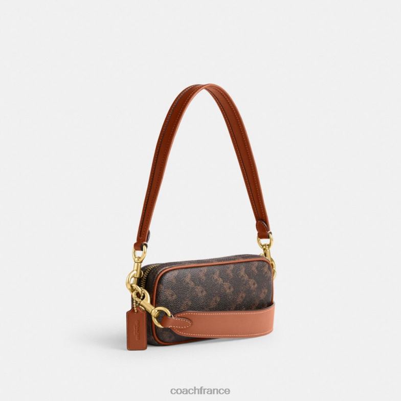 Coach femmes sac à bandoulière avery avec imprimé cheval et calèche b4/truffe ambre bruni HHR6J216
