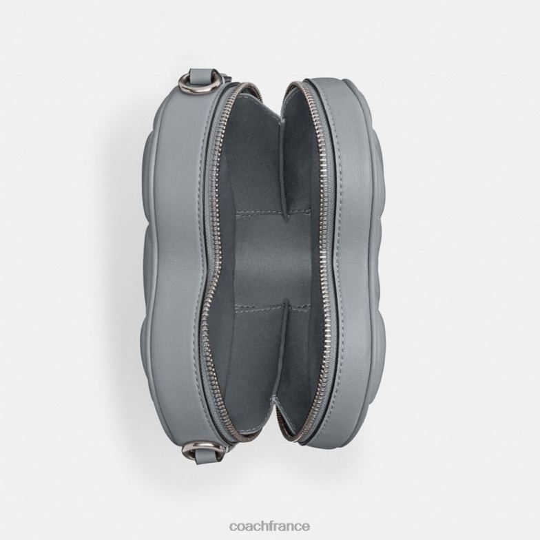 Coach femmes sac à bandoulière coeur avec matelassage gauche/gris bleu HHR6J206