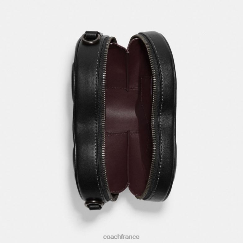 Coach femmes sac à bandoulière coeur avec matelassage v5/noir HHR6J204
