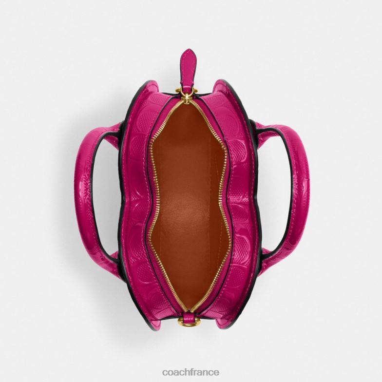 Coach femmes sac coeur en cuir signature b4/magenta HHR6J240