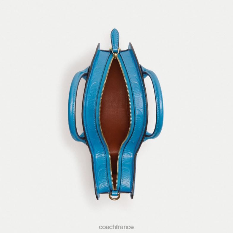 Coach femmes sac fish en cuir signature b4/bleu HHR6J238