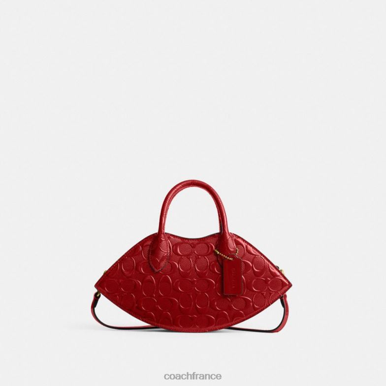 Coach femmes sac à lèvres en cuir exclusif b4/rouge HHR6J239