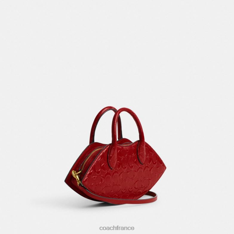Coach femmes sac à lèvres en cuir exclusif b4/rouge HHR6J239