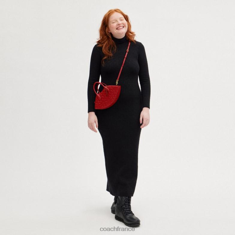 Coach femmes sac à lèvres en cuir exclusif b4/rouge HHR6J239