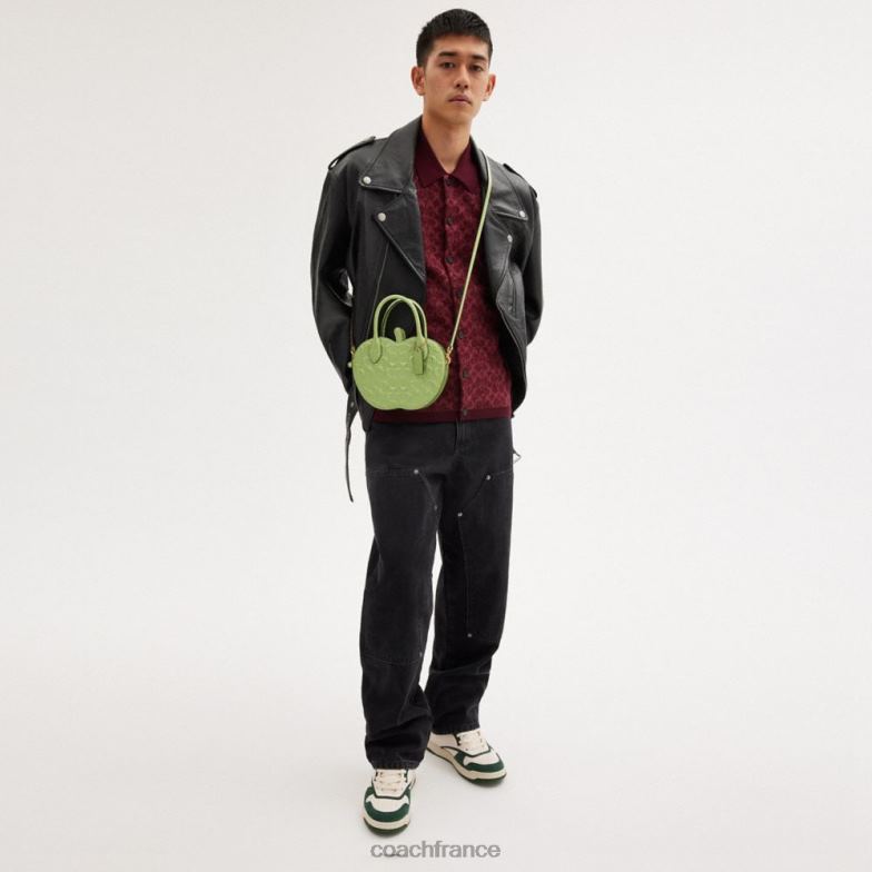 Coach femmes sac pomme en cuir signature b4/vert HHR6J236