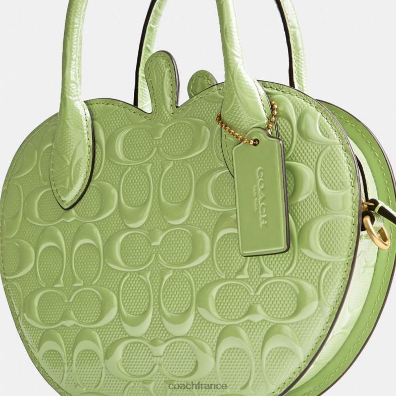Coach femmes sac pomme en cuir signature b4/vert HHR6J236