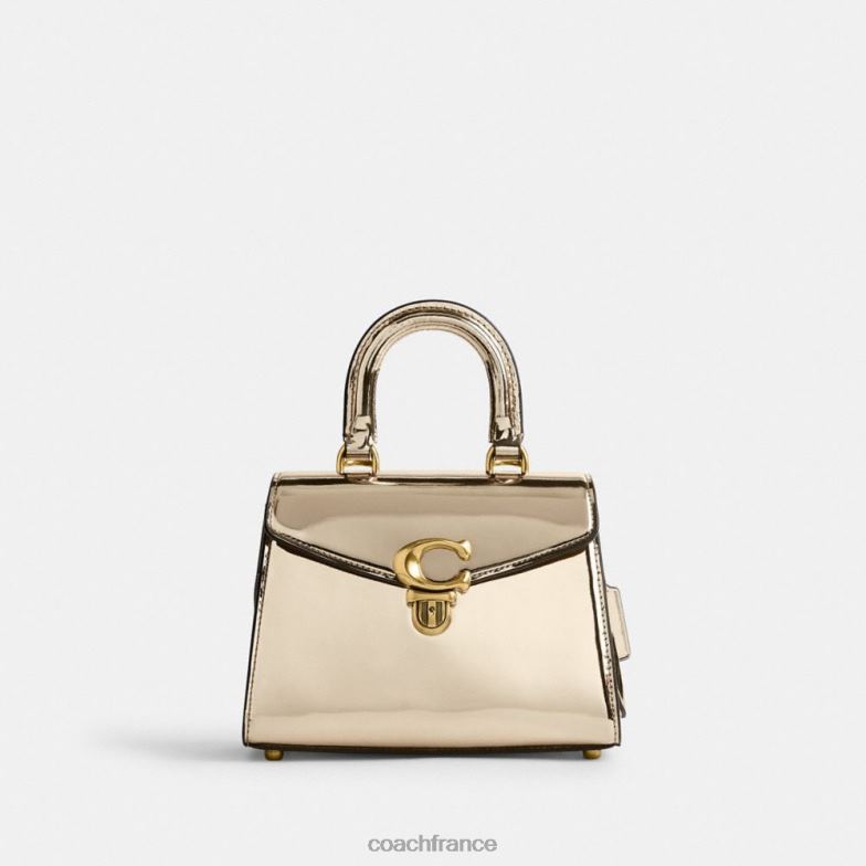 Coach femmes sammy poignée supérieure 21 en argent métallisé b4/or HHR6J209