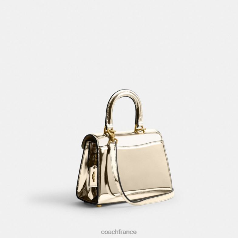 Coach femmes sammy poignée supérieure 21 en argent métallisé b4/or HHR6J209