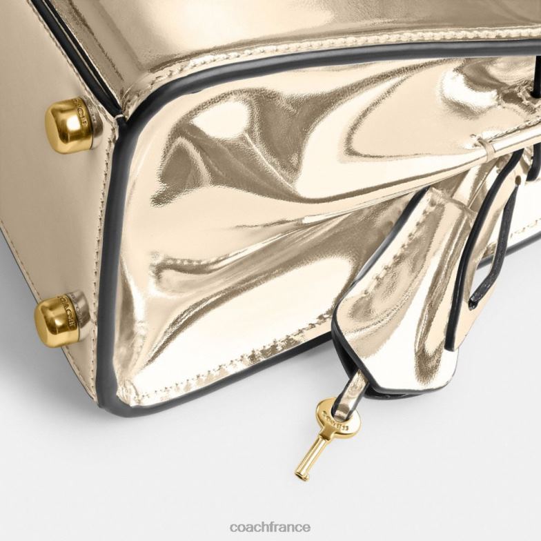 Coach femmes sammy poignée supérieure 21 en argent métallisé b4/or HHR6J209