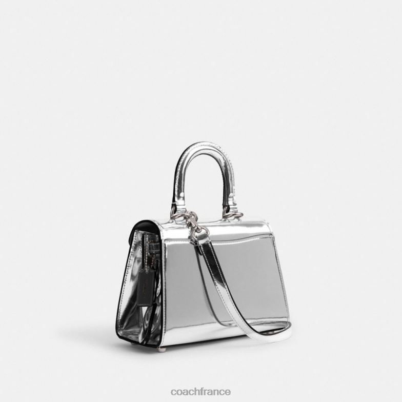 Coach femmes sammy poignée supérieure 21 en argent métallisé gauche/argent HHR6J230