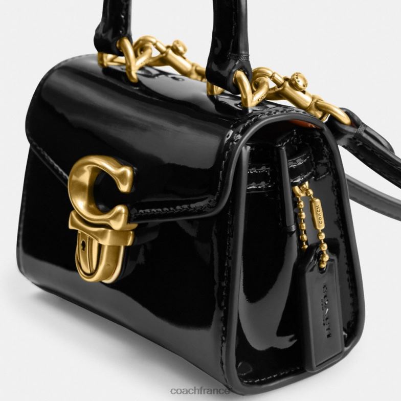 Coach femmes sammy top handle 12 en cuir signature b4/noir HHR6J212