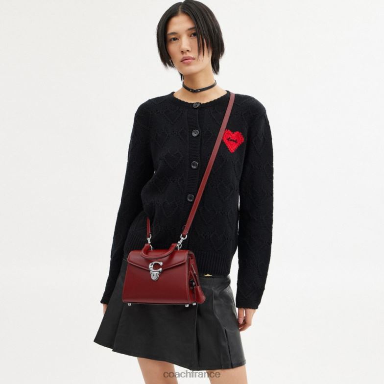 Coach femmes sammy top handle du nouvel an 21 avec dragon gauche/rouge rubis HHR6J201