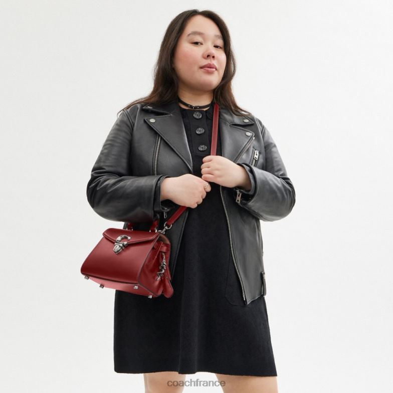 Coach femmes sammy top handle du nouvel an 21 avec dragon gauche/rouge rubis HHR6J201