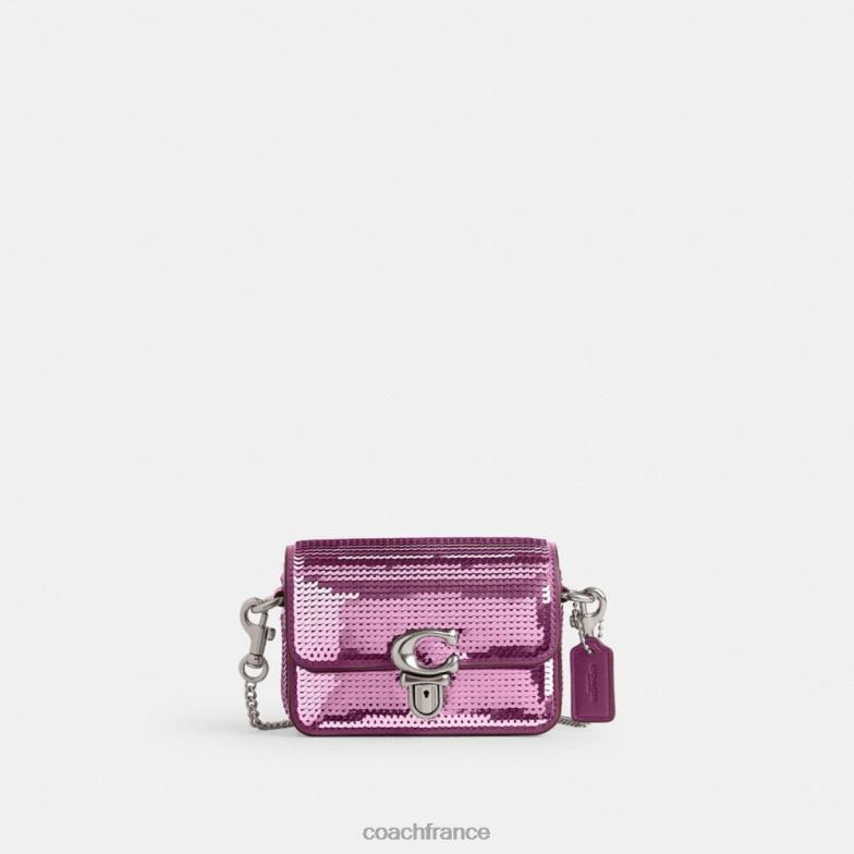 Coach femmes studio 12 avec des paillettes gauche/magenta foncé HHR6J225