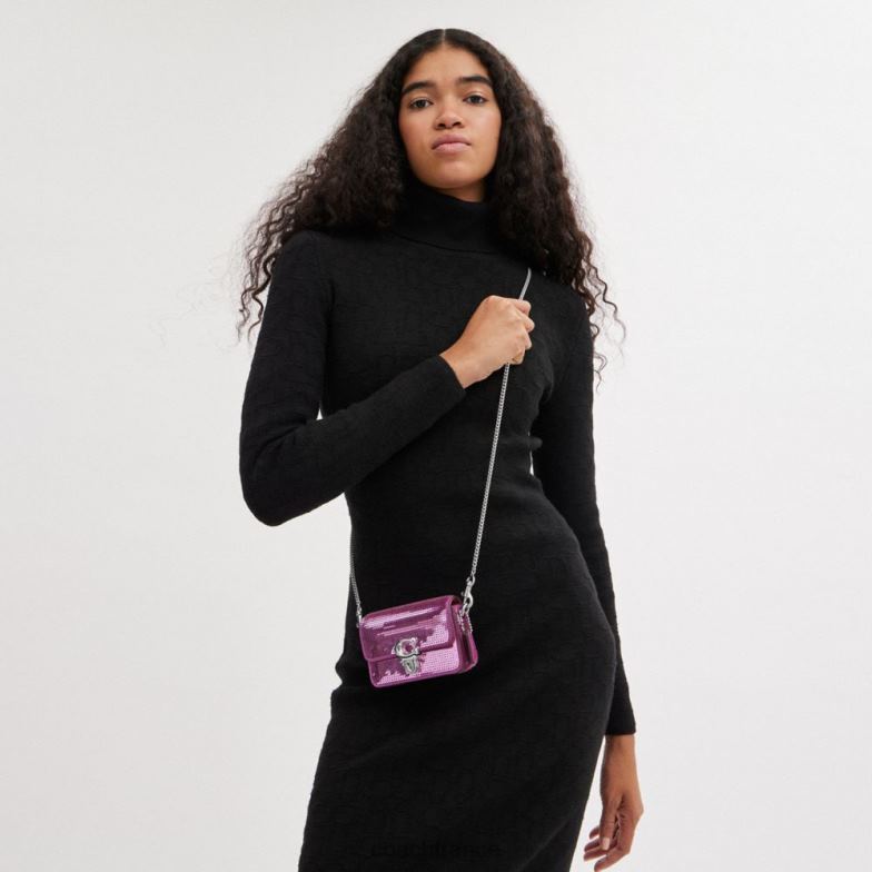 Coach femmes studio 12 avec des paillettes gauche/magenta foncé HHR6J225