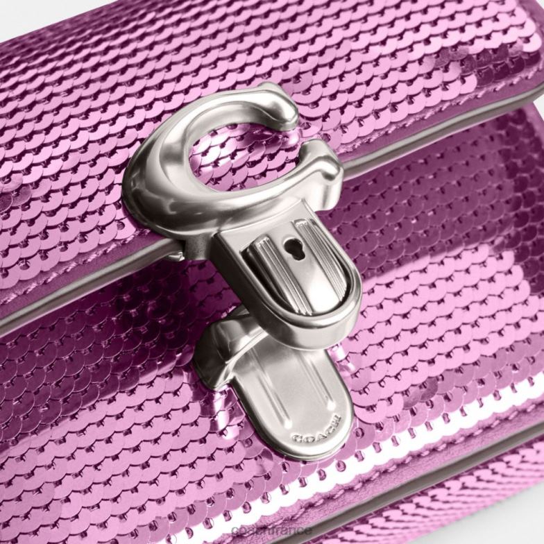 Coach femmes studio 12 avec des paillettes gauche/magenta foncé HHR6J225