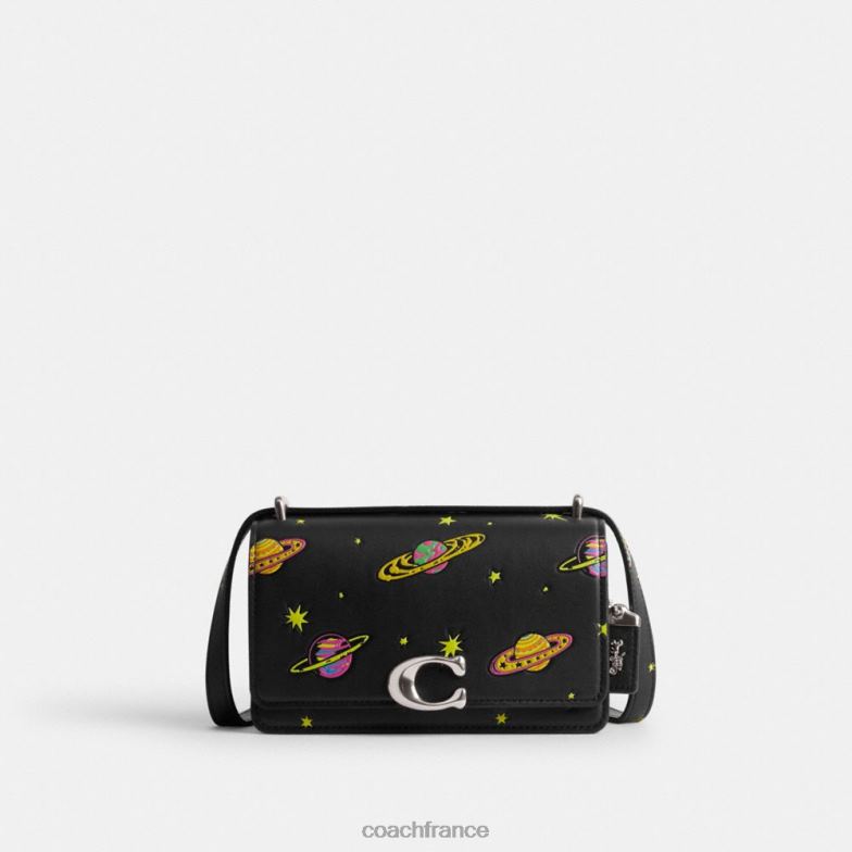 Coach femmes Cosmic Coach Bandit - Sac à bandoulière avec imprimé planète gauche/noir multi HHR6J187