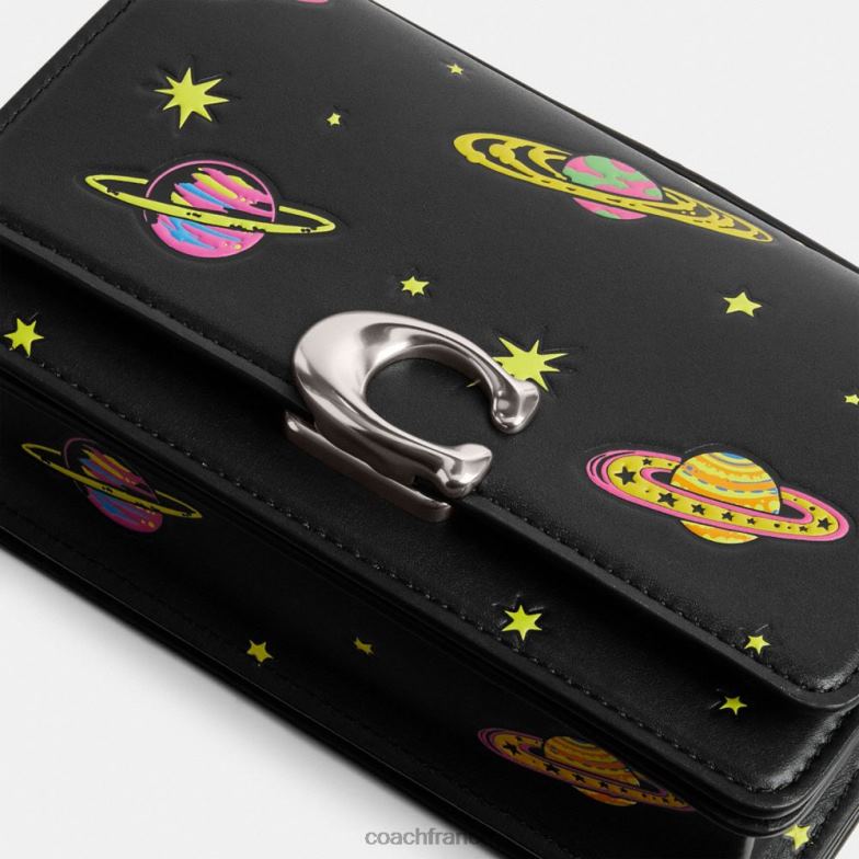 Coach femmes Cosmic Coach Bandit - Sac à bandoulière avec imprimé planète gauche/noir multi HHR6J187