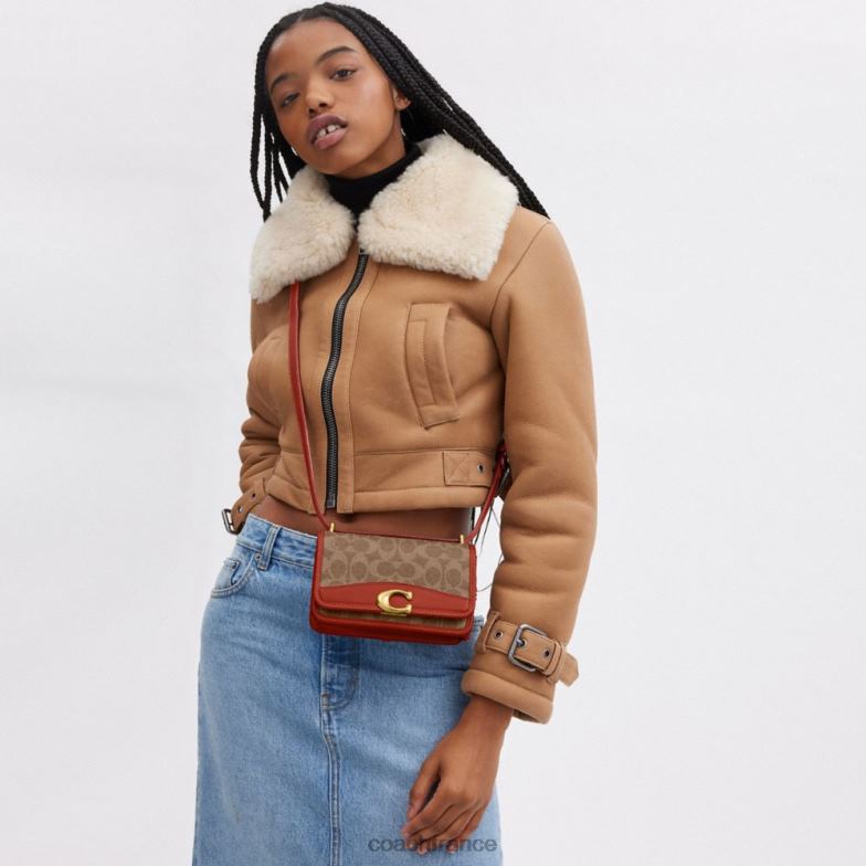Coach femmes Sac à bandoulière Coach X Mint + Serf Bandit en toile exclusive b4/bronze rouille HHR6J181