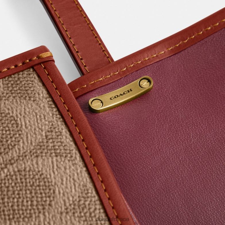 Coach femmes Sac à bandoulière Coach X Mint + Serf Bandit en toile exclusive b4/bronze rouille HHR6J181
