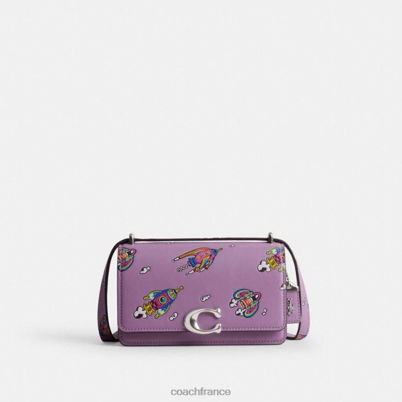 Coach femmes cosmic coach bandit sac à bandoulière avec imprimé fusée gauche/orchidée violette multi HHR6J185