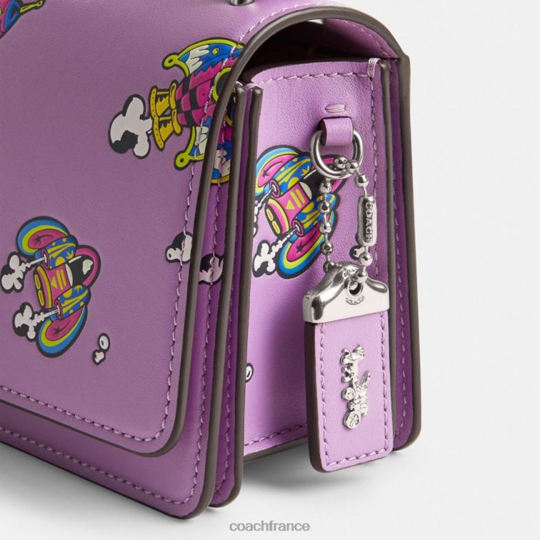Coach femmes cosmic coach bandit sac à bandoulière avec imprimé fusée gauche/orchidée violette multi HHR6J185