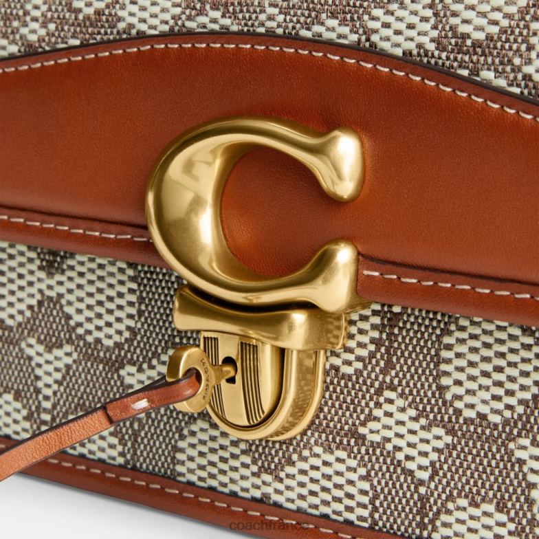 Coach femmes sac baguette studio en jacquard textile signature b4/cacao bruni amb HHR6J194