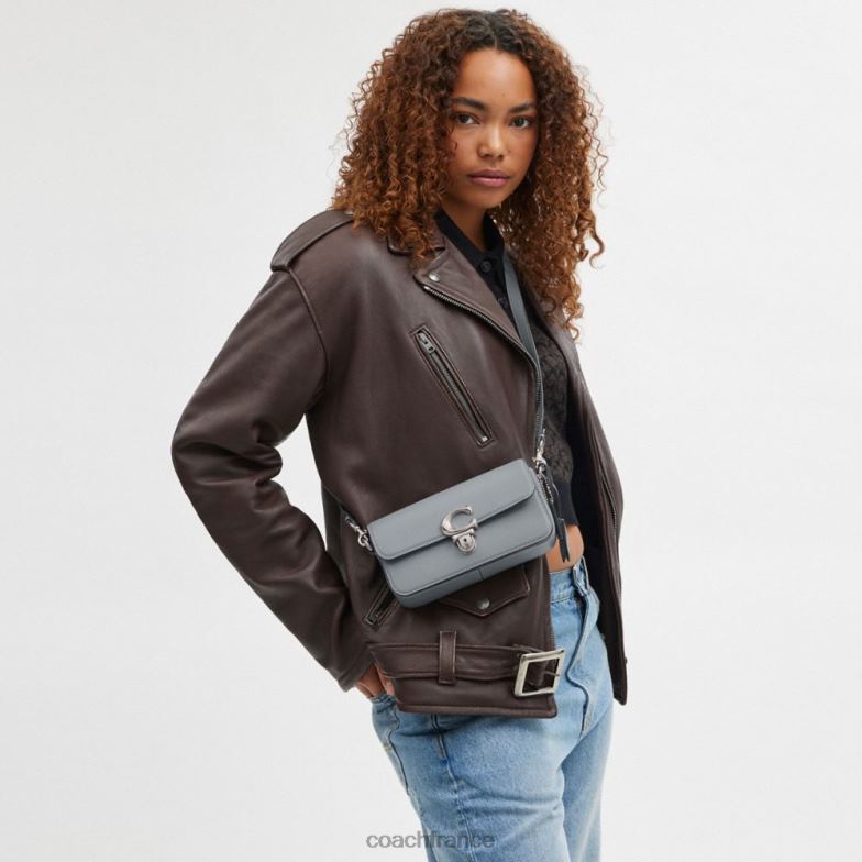 Coach femmes sac baguette studio gauche/gris bleu HHR6J190
