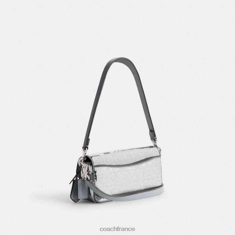 Coach femmes sac baguette studio à sequins gauche/argent HHR6J184