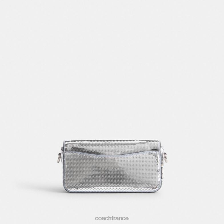 Coach femmes sac baguette studio à sequins gauche/argent HHR6J184