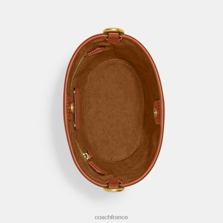 Coach femmes sac seau dakota 16 avec imprimé chevaux et calèches b4/truffe ambre bruni HHR6J18