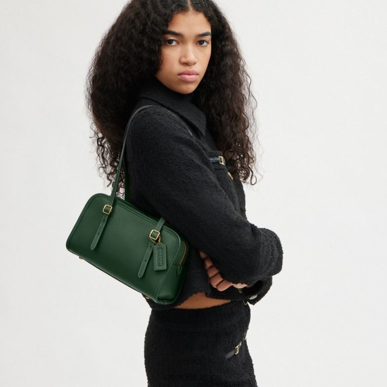 Coach femmes fermeture éclair pivotante b4/vert chasseur HHR6J270