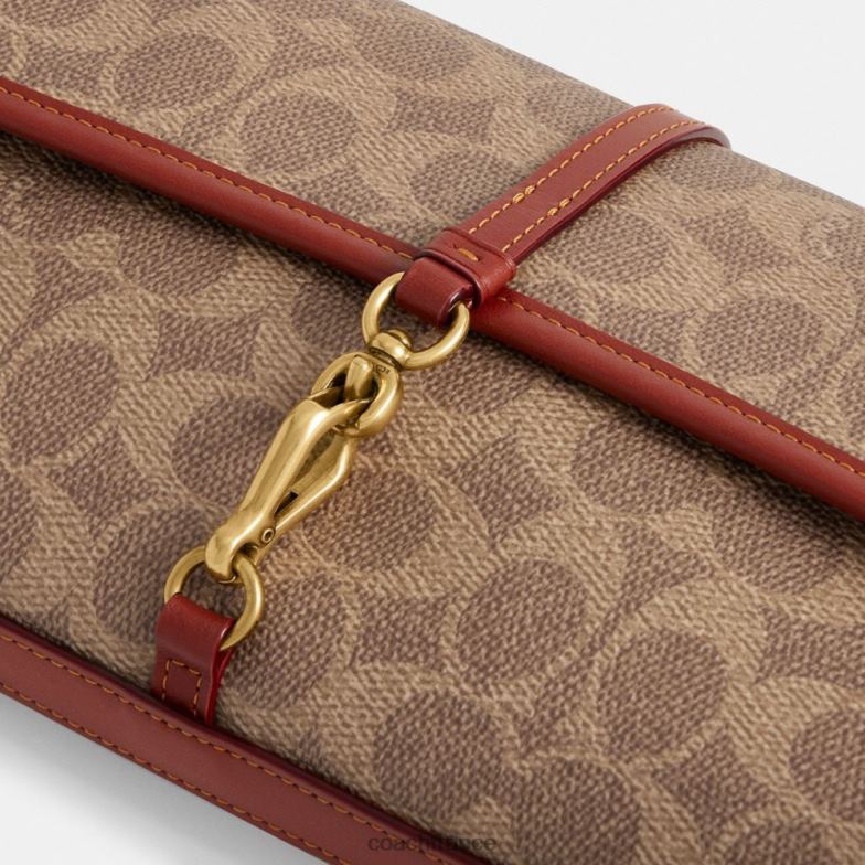 Coach femmes sac Hamptons en toile signature b4/bronze rouille HHR6J257