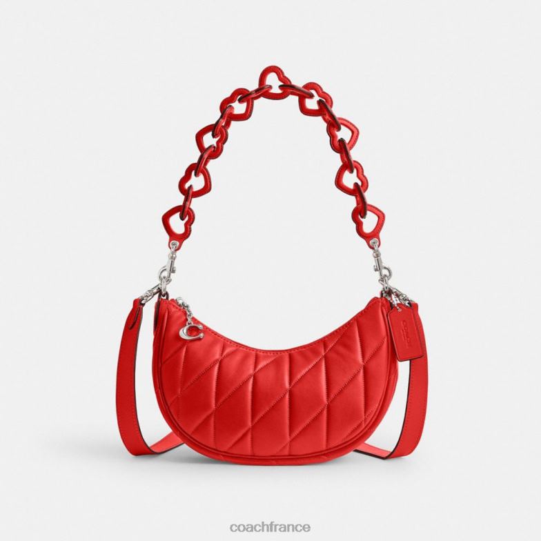 Coach femmes sac à bandoulière Mira avec matelassage en forme d'oreiller et bandoulière en forme de cœur gauche/sport rouge HHR6J256