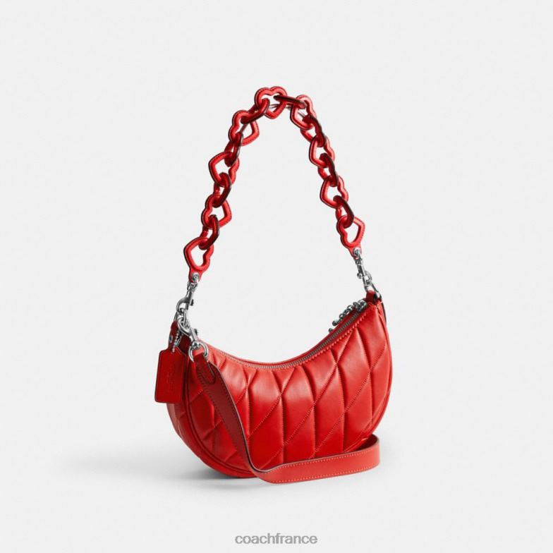 Coach femmes sac à bandoulière Mira avec matelassage en forme d'oreiller et bandoulière en forme de cœur gauche/sport rouge HHR6J256