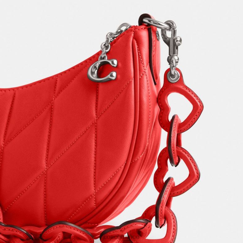 Coach femmes sac à bandoulière Mira avec matelassage en forme d'oreiller et bandoulière en forme de cœur gauche/sport rouge HHR6J256