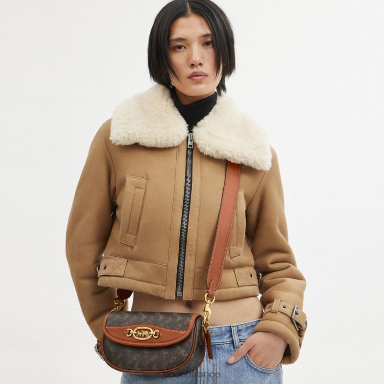 Coach femmes sac bandoulière harley 23 avec imprimé chevaux et calèches b4/truffe ambre bruni HHR6J263