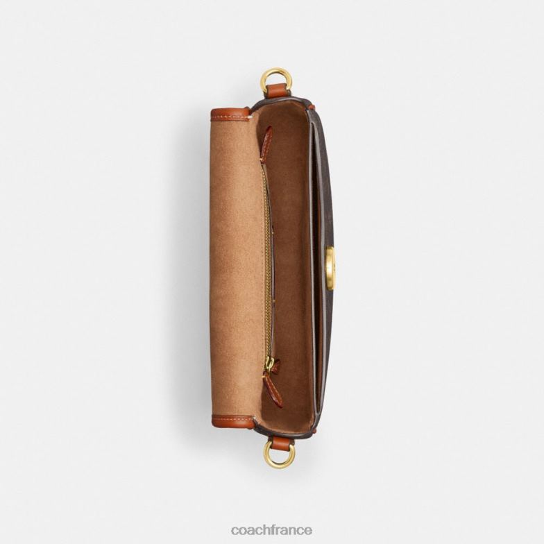 Coach femmes sac bandoulière harley 23 avec imprimé chevaux et calèches b4/truffe ambre bruni HHR6J263