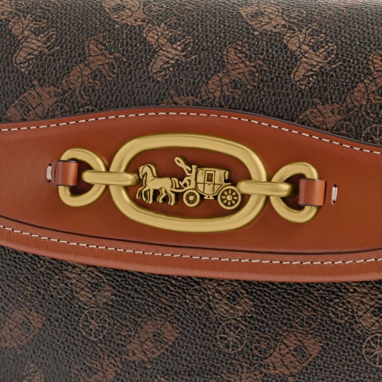 Coach femmes sac bandoulière harley 23 avec imprimé chevaux et calèches b4/truffe ambre bruni HHR6J263