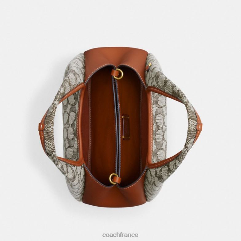 Coach femmes sac porté épaule lana 23 en jacquard signature b4/cacao bruni amb HHR6J272