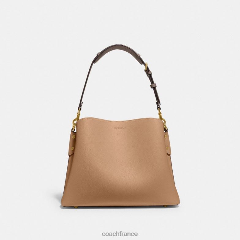 Coach femmes sac porté épaule willow color block b4/caramel multi HHR6J266