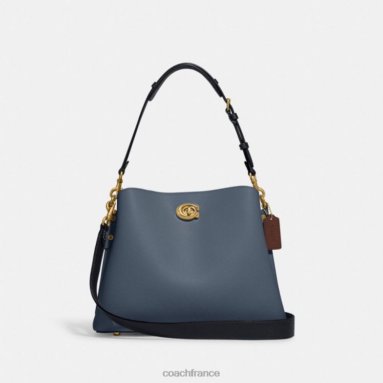 Coach femmes sac porté épaule willow color block b4/jean HHR6J265
